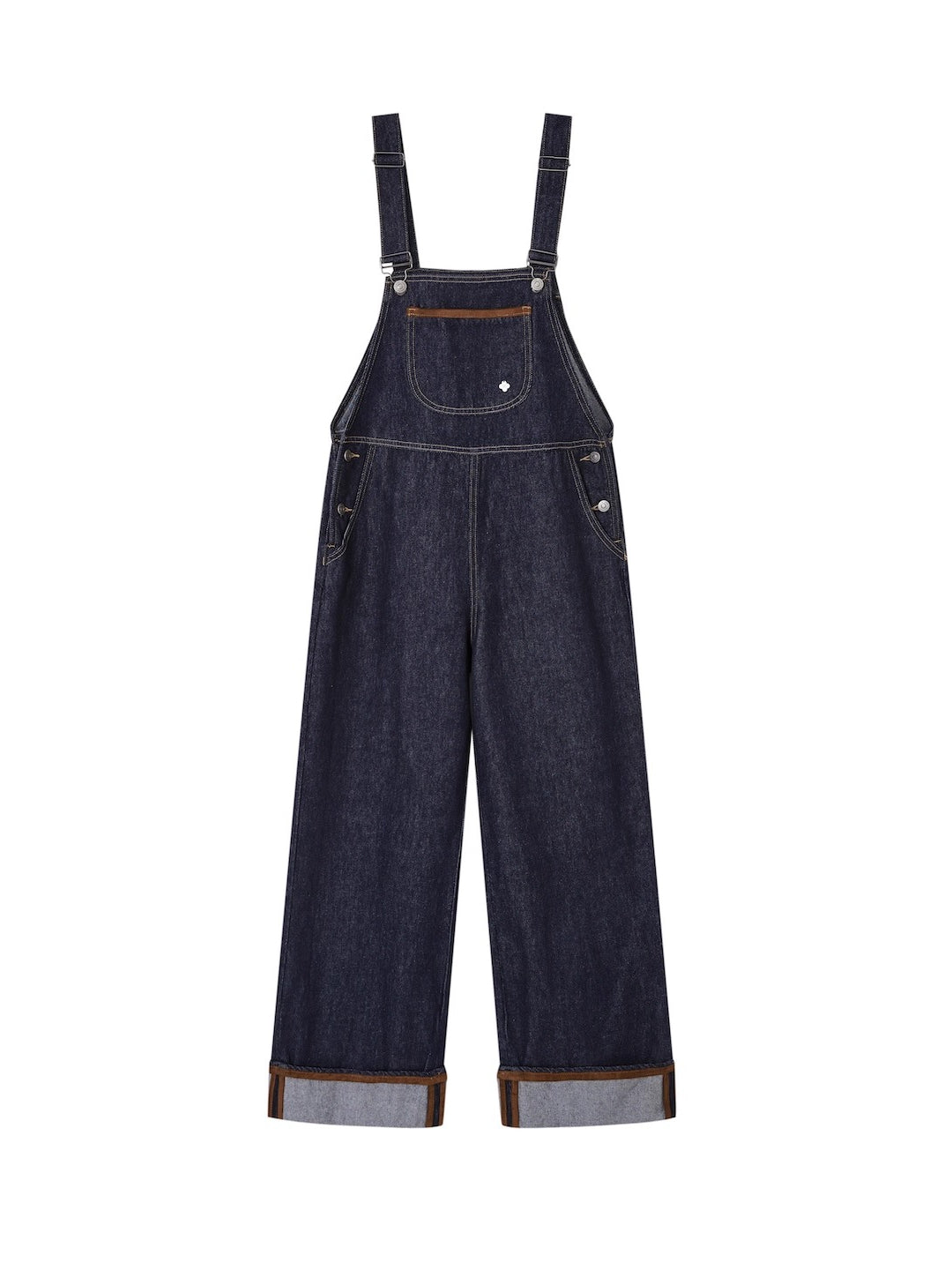 Raw Denim Cuffed Overalls