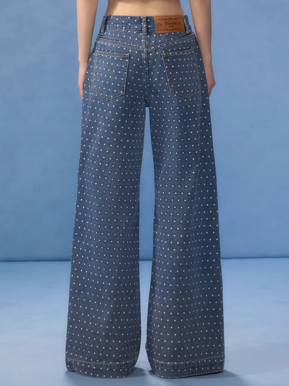 Blue Polka Dot Jeans