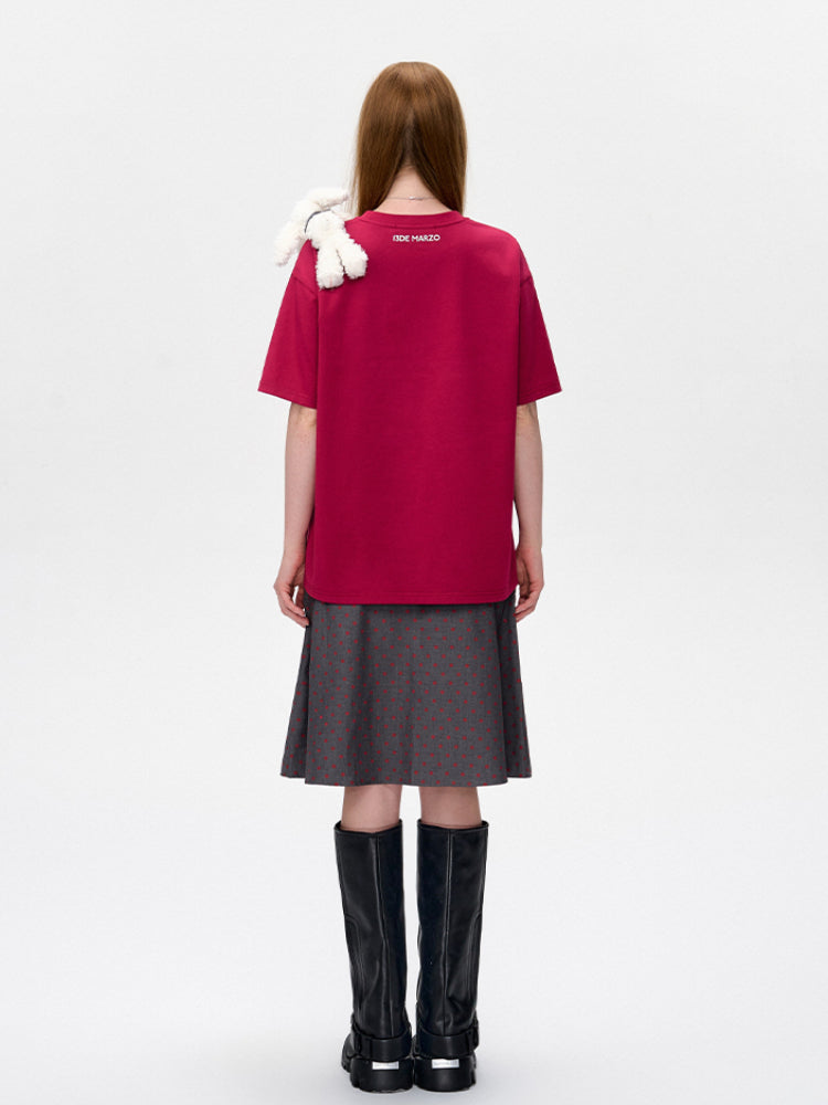 Short Sleeve Fashion Casual Solid Color Round Neck T-shirt