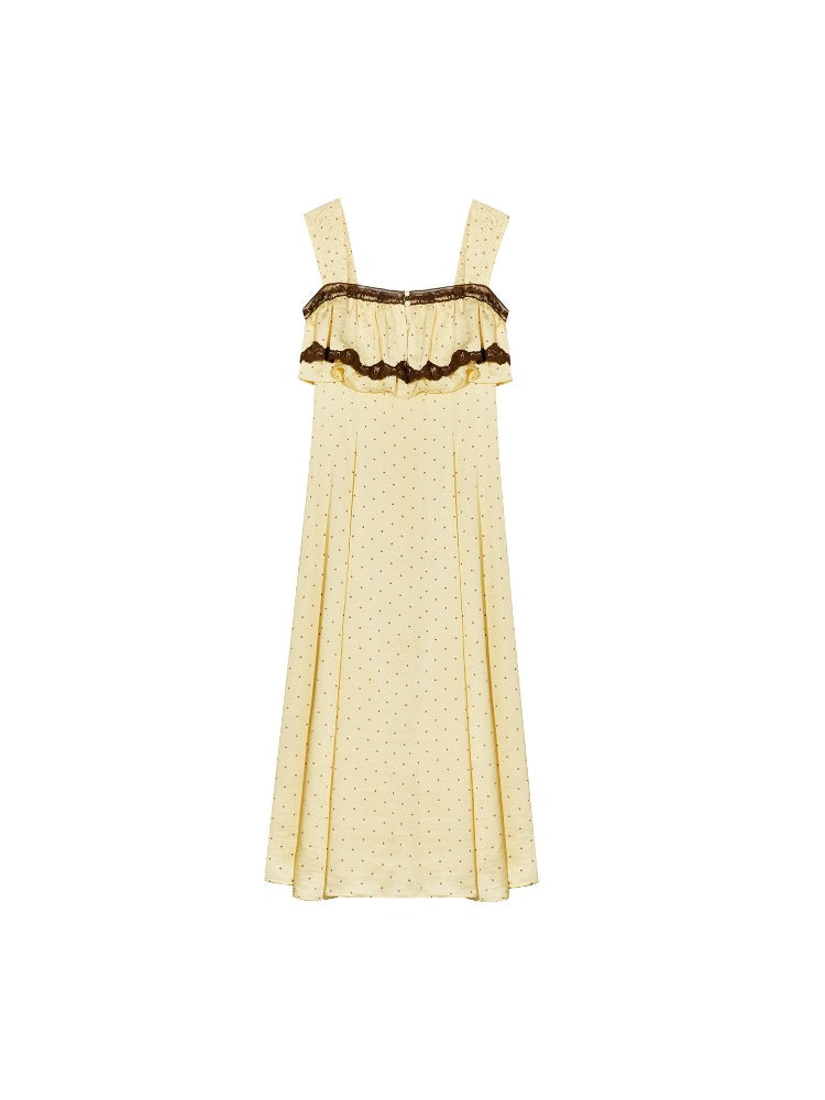 Polka Lace Strap Dress