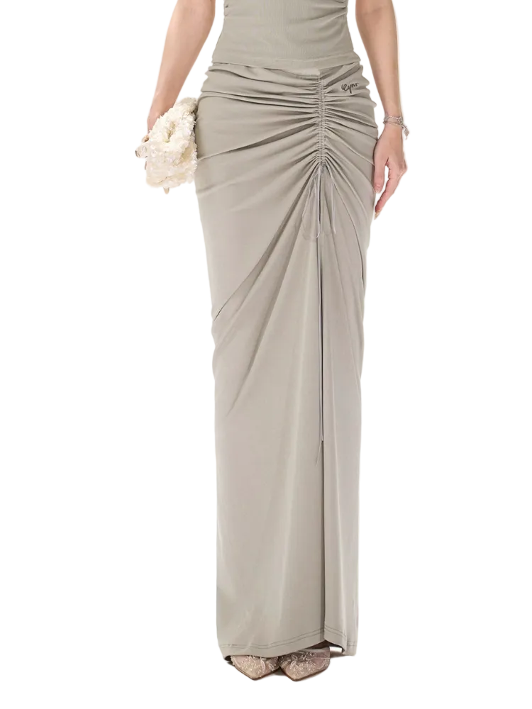 Romantic Ruched Fishtail Skirt