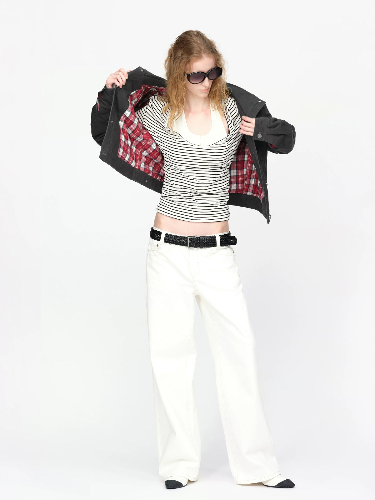 Vintage Quilted Utility Cropped Jacket