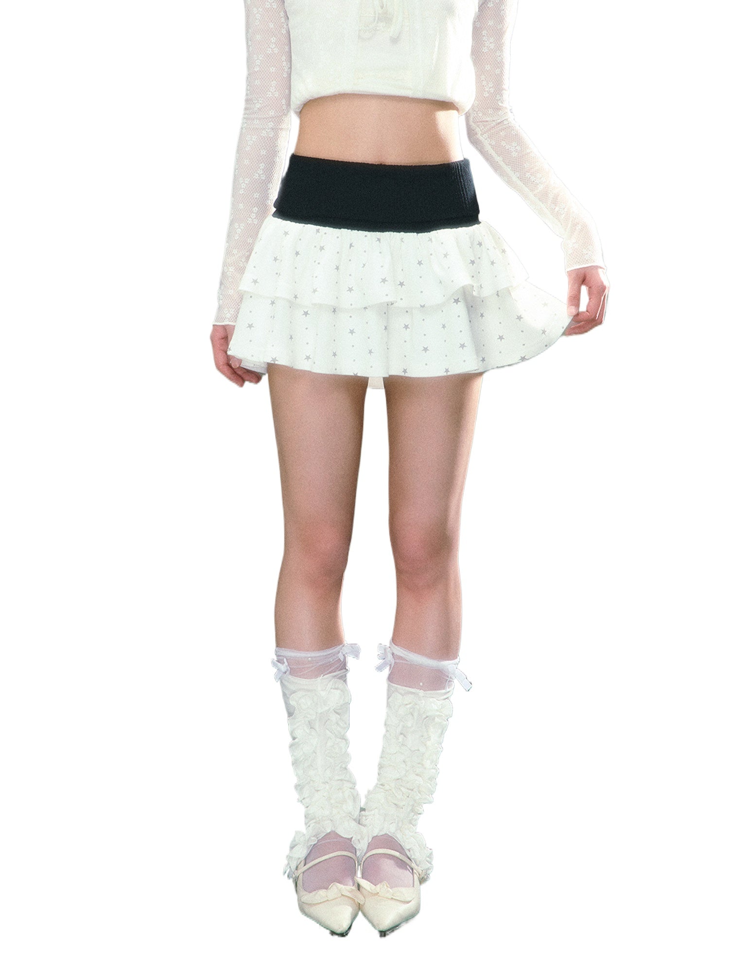 Star Print Mini Skirt