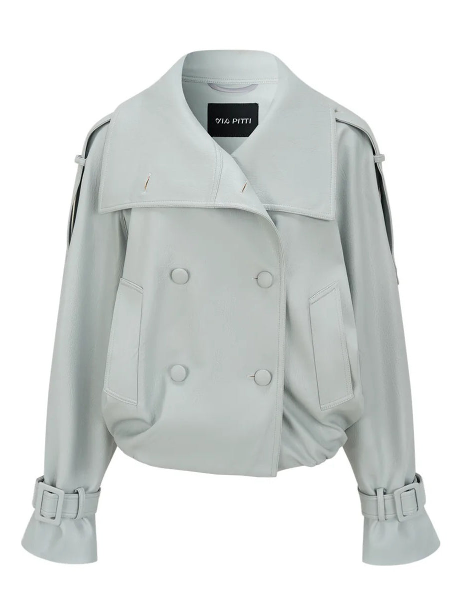 Shawl-Lapel Double-Breasted Jacket