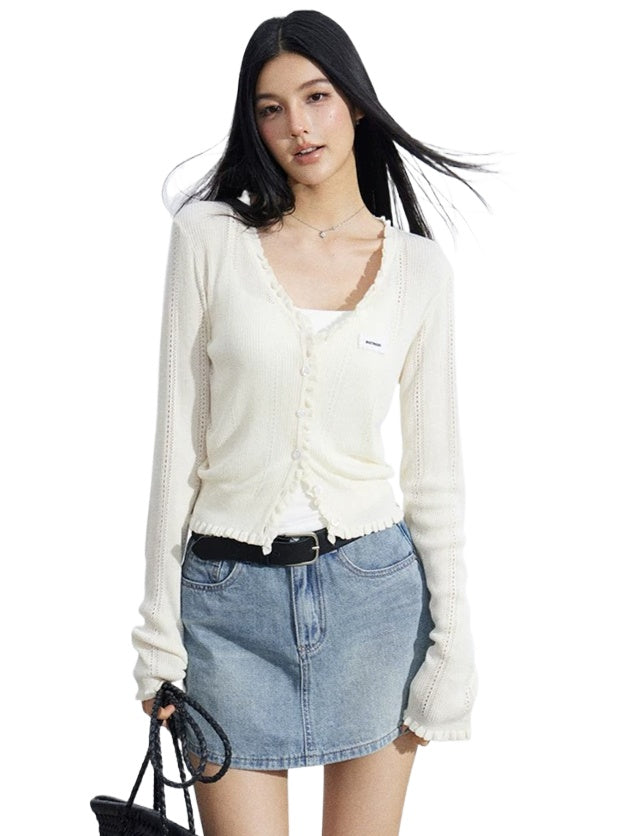 Lace Hollow Sun-Protect Cardigan