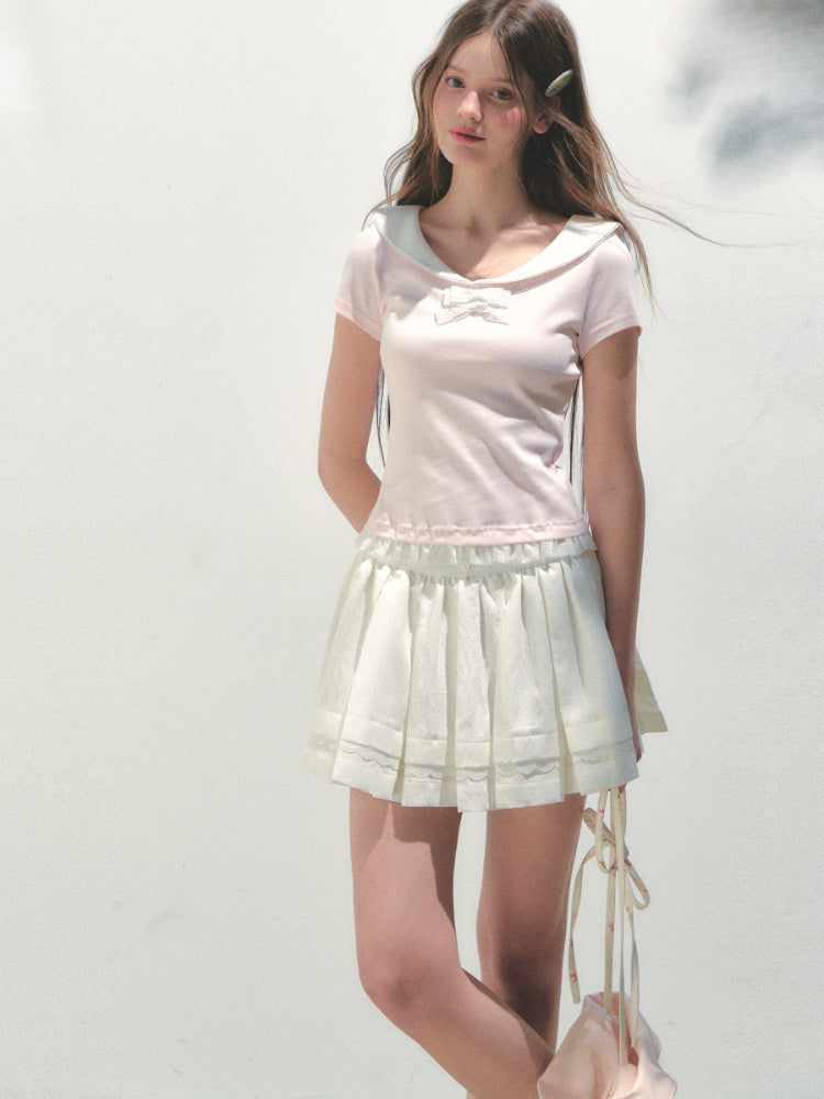 Lace Bow Retro T-shirt