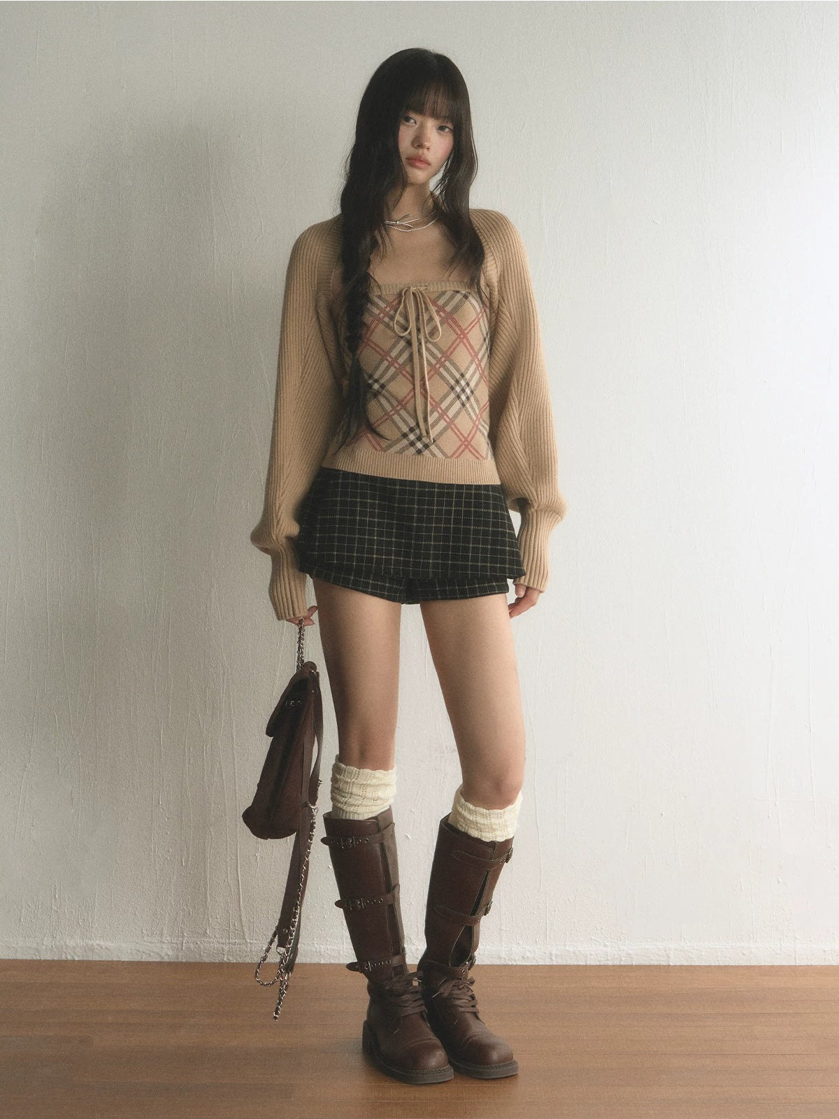 Argyle Knit Layer Set