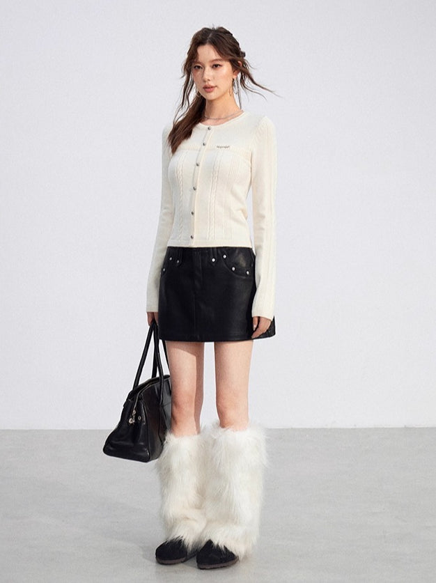 Cable Knit Layered Top