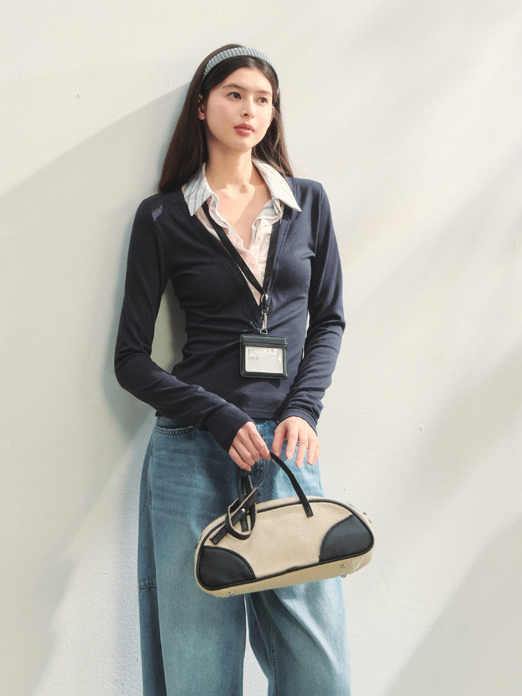 Fake Three-piece Contrast Color Polos