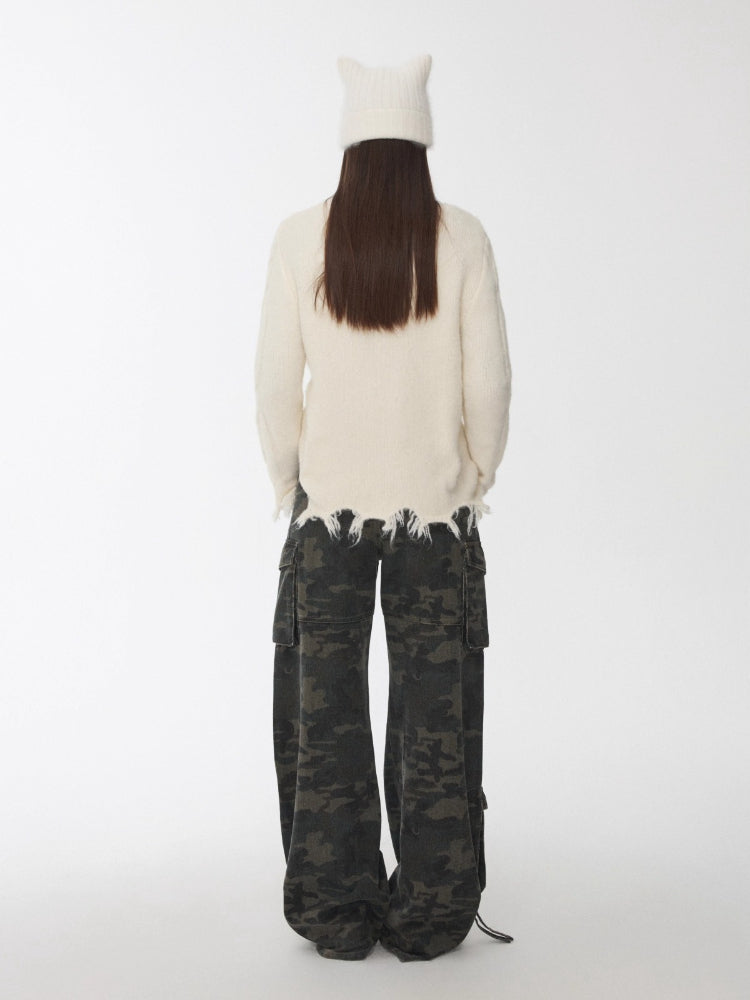 Cable Wool Brushed Sweater