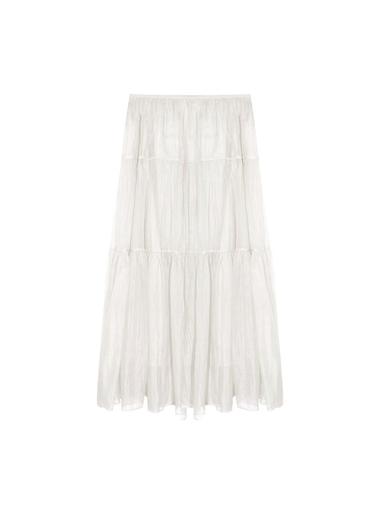 Pearl Texture Tiered Skirt