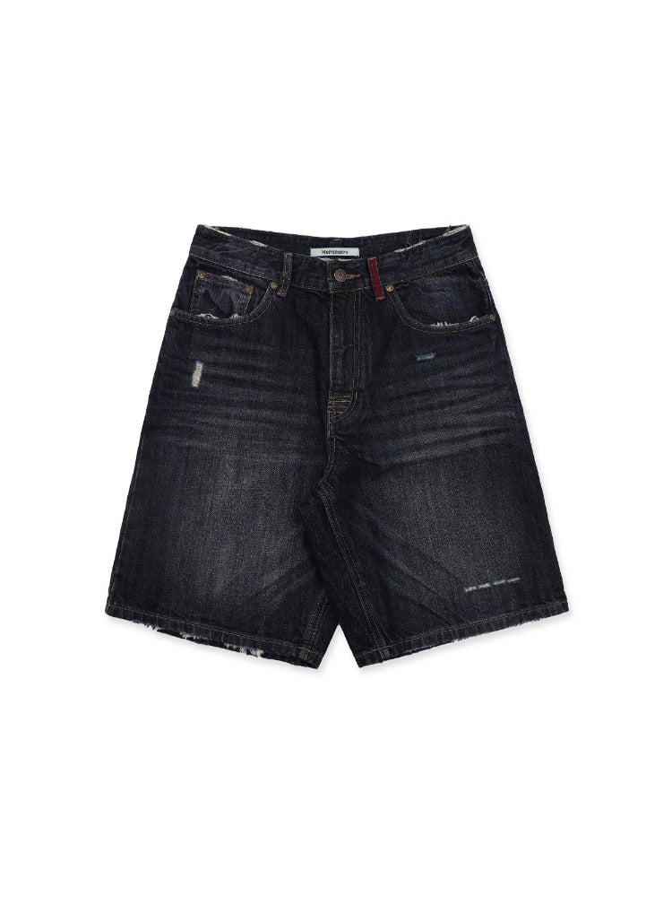 Vintage Cat Whisker Spray Camouflage Denim Capri & Pants