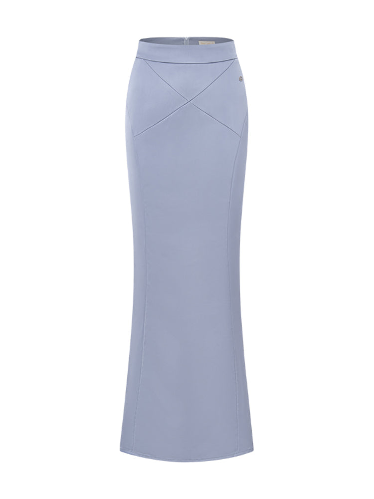 Fitted Mermaid Style Half Skirt & Top Set