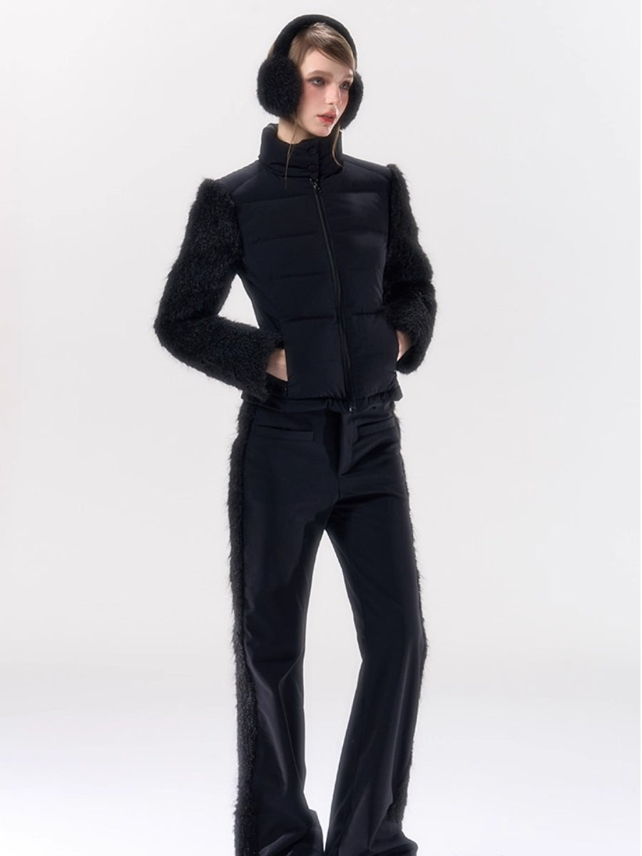 Windproof Waterproof Down Ski Jacket Pants Set