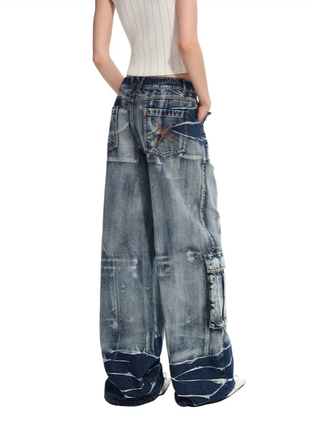 Volcano Cargo Wide-Leg Jeans