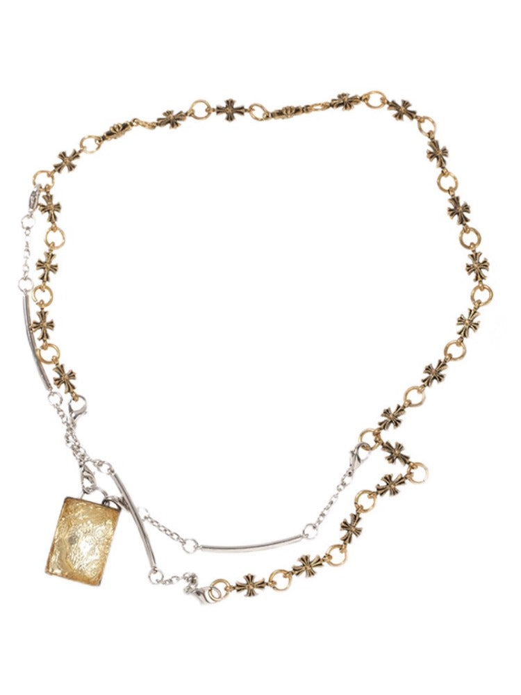 Gold Cross Pendant Necklace