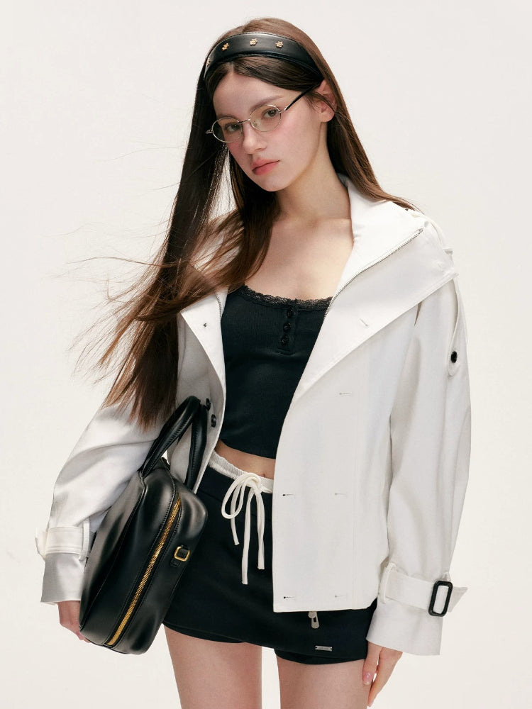 Contrast Waist Tie Skirt