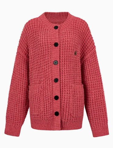 Waffle Weave Knitted Cardigan