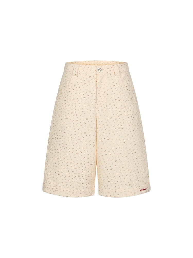 Pure Cotton Wide-Legged 5-Point Shorts