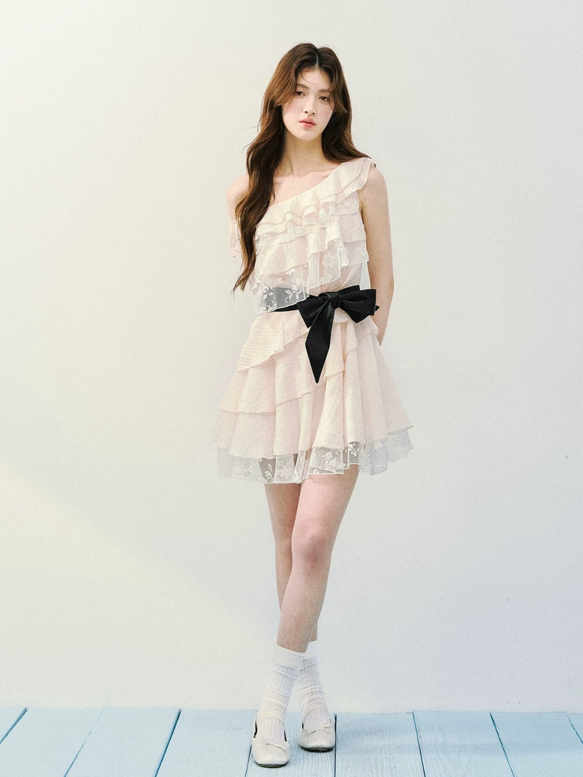Lace Ruffle Layered Dress