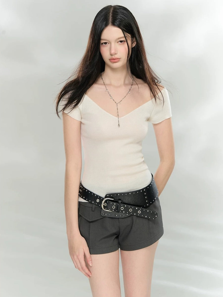 Back Tie Knit Top
