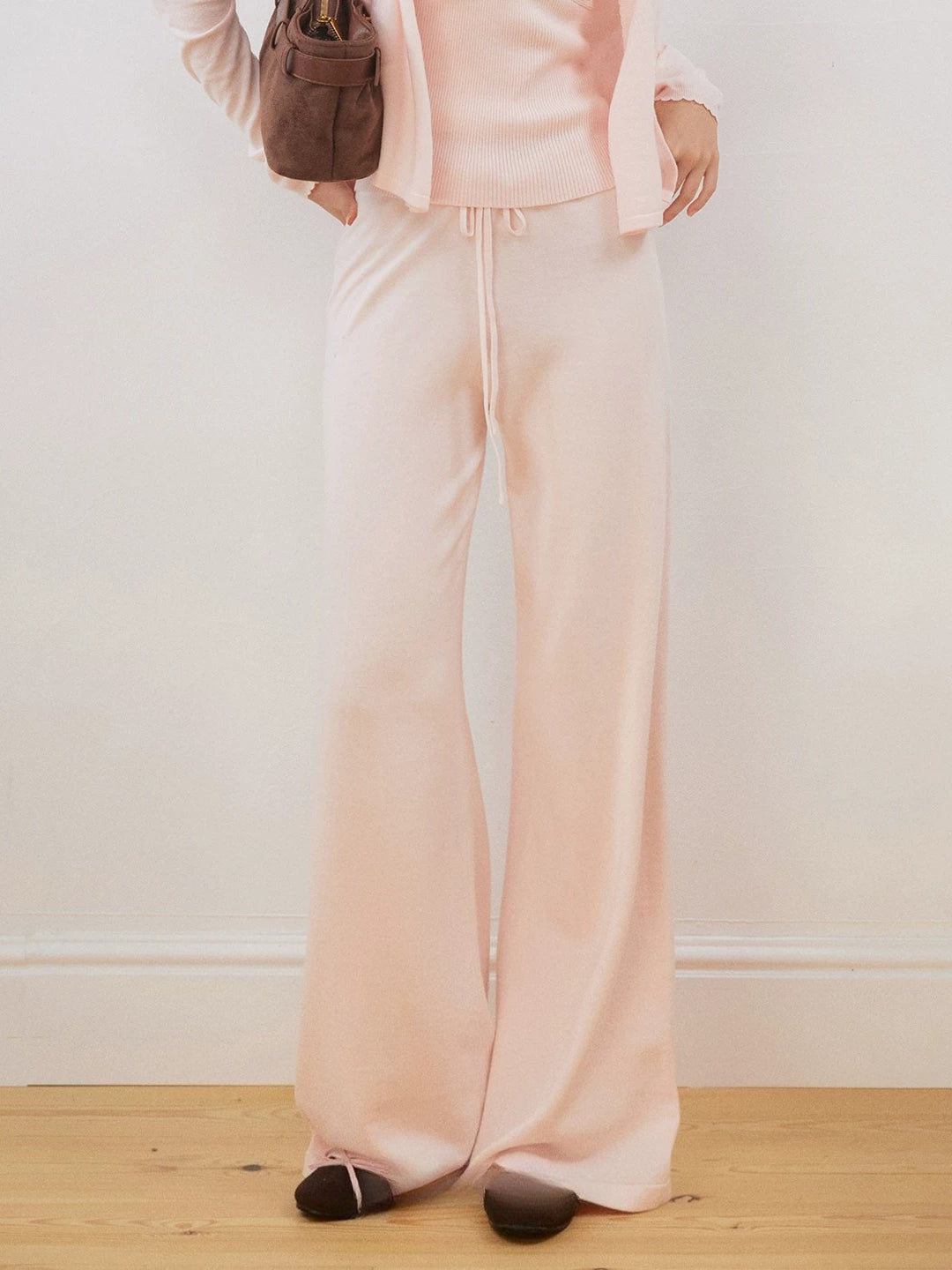 Knotted Wave Trim Knit Set