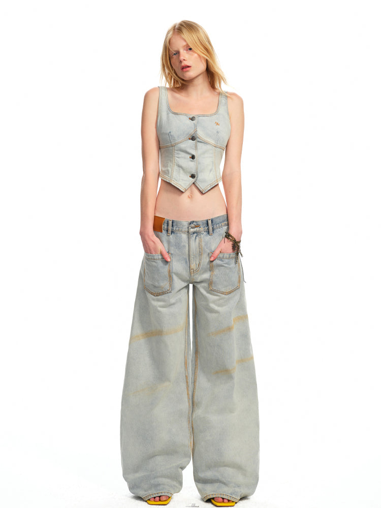 Washed Reversed - Pocket Jeans