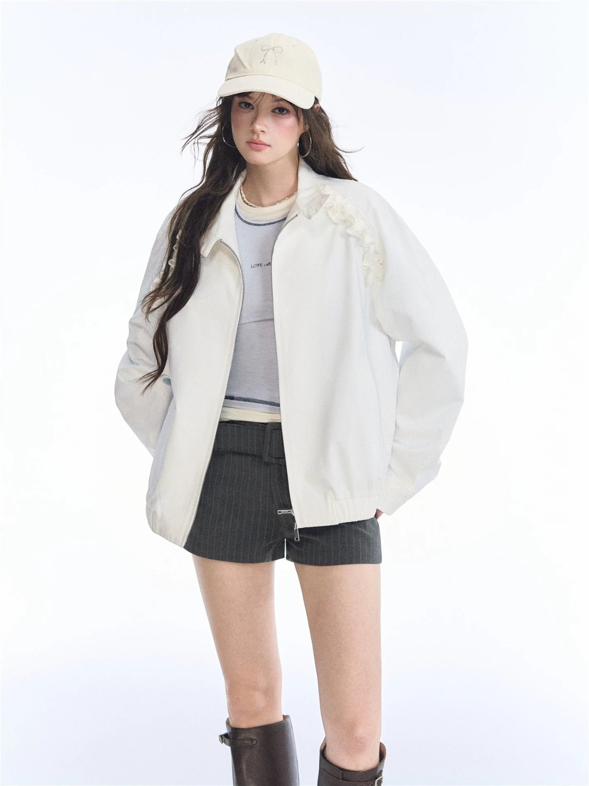 Ruffle Collar Jacket