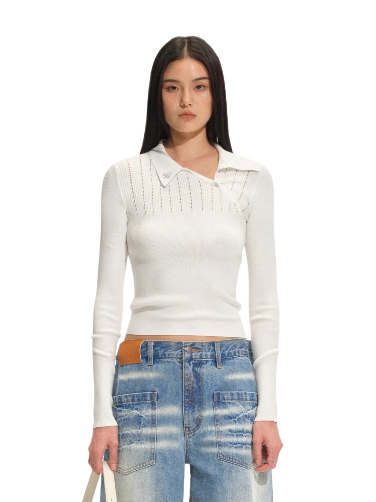 Classic Asym Polo Knit