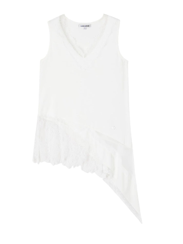 Irregular Lace V-Neck Top