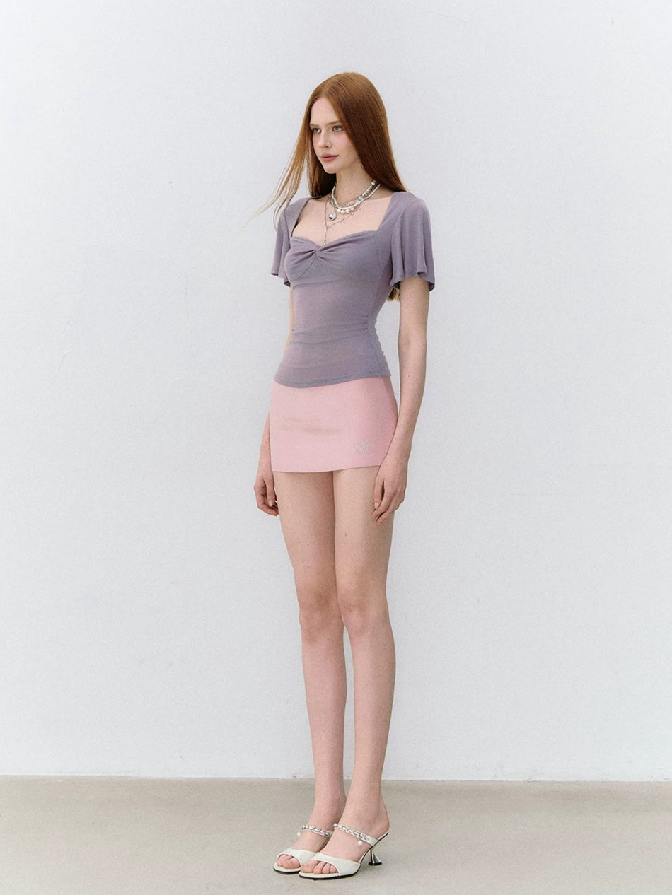 Twist Square Neck Tee