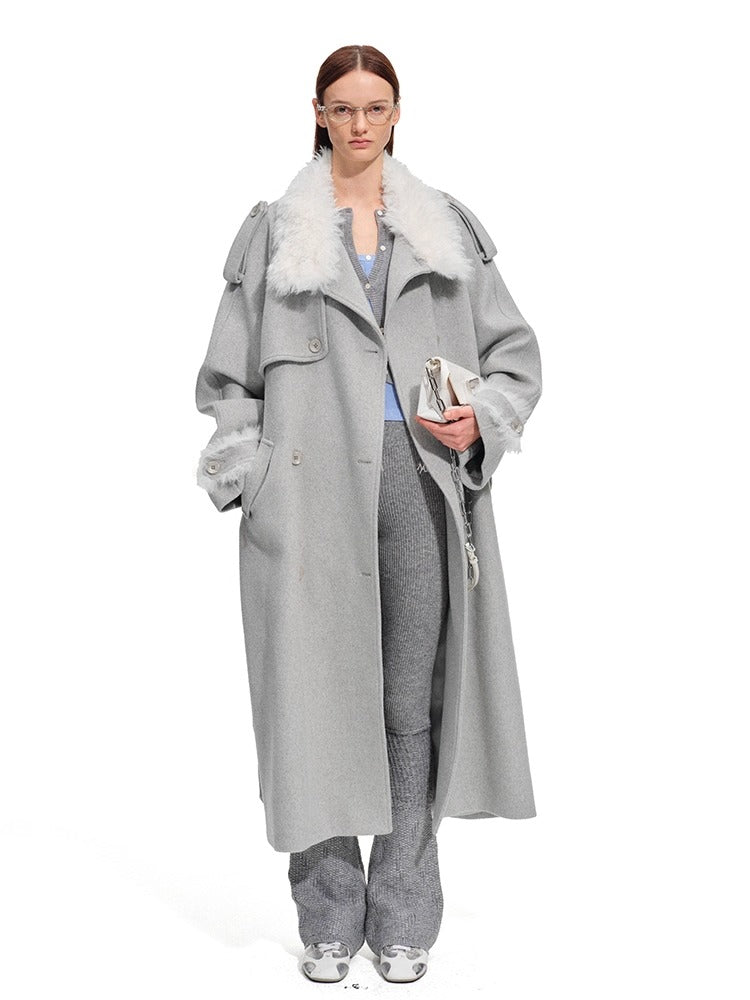 Polar Wool-Blend Belted Coat