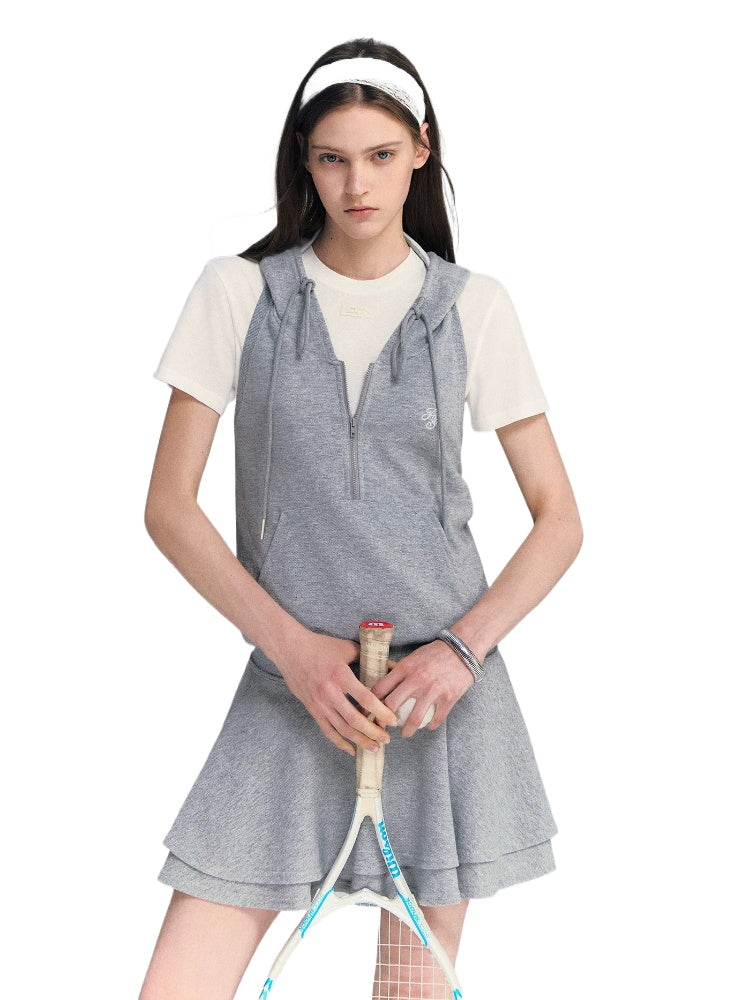 Hooded Layered Romper