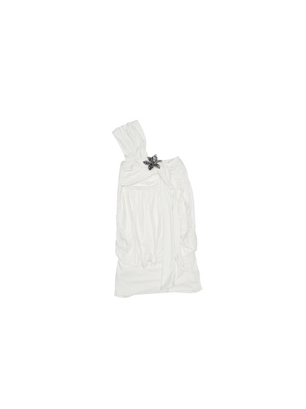 One-Shoulder Knotted Bud-shaped Strapless Dress