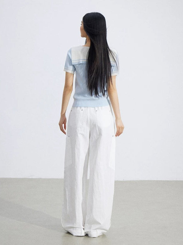 Layered Cape Knit Top