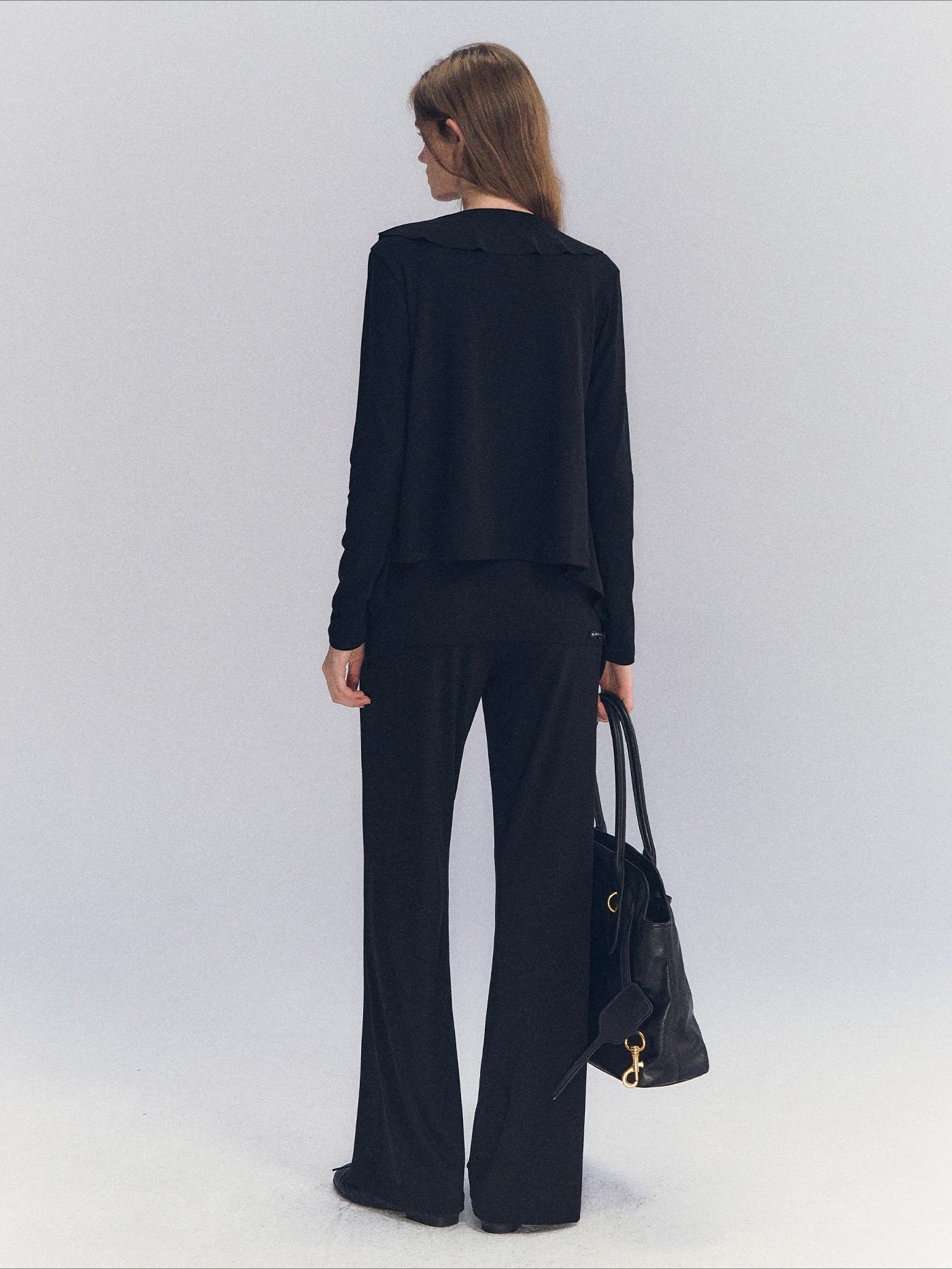 Draped Ruffle Cardigan