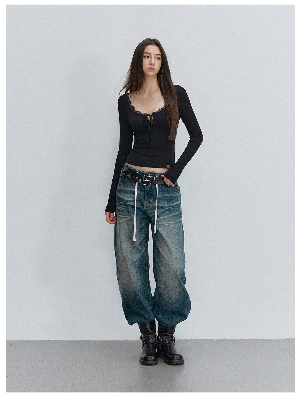 Studded PU Leather Belt