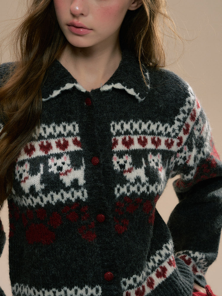 Fair Isle Westie Sweater & Skirt Set