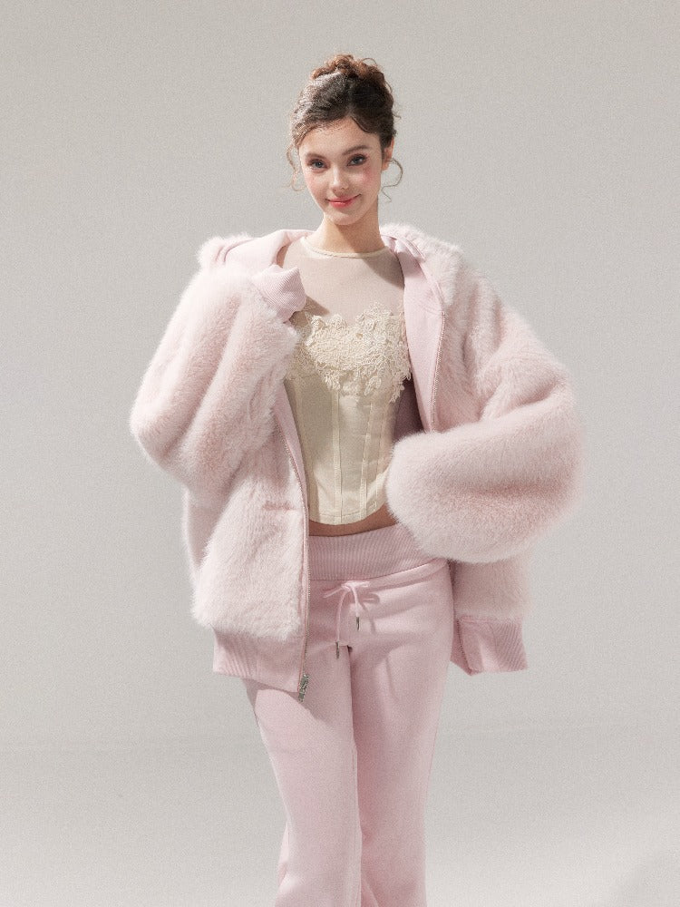 Reversible Hooded Sweatshirt & Fleece Pants Set