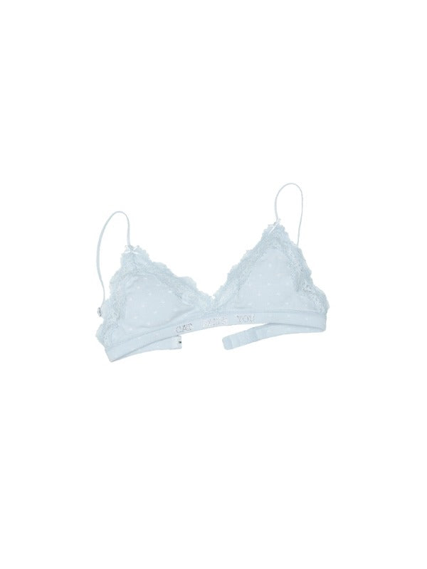 Polka Dot Cat Paw Lace Bralette
