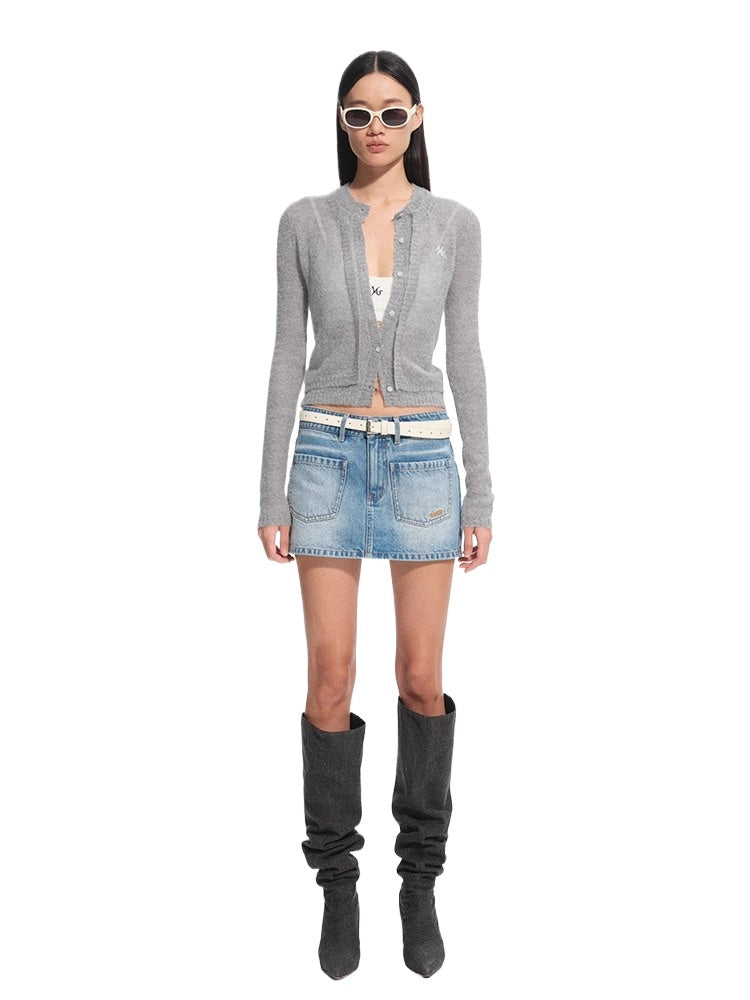 Gray & Pink Berlin Lace Cardigan