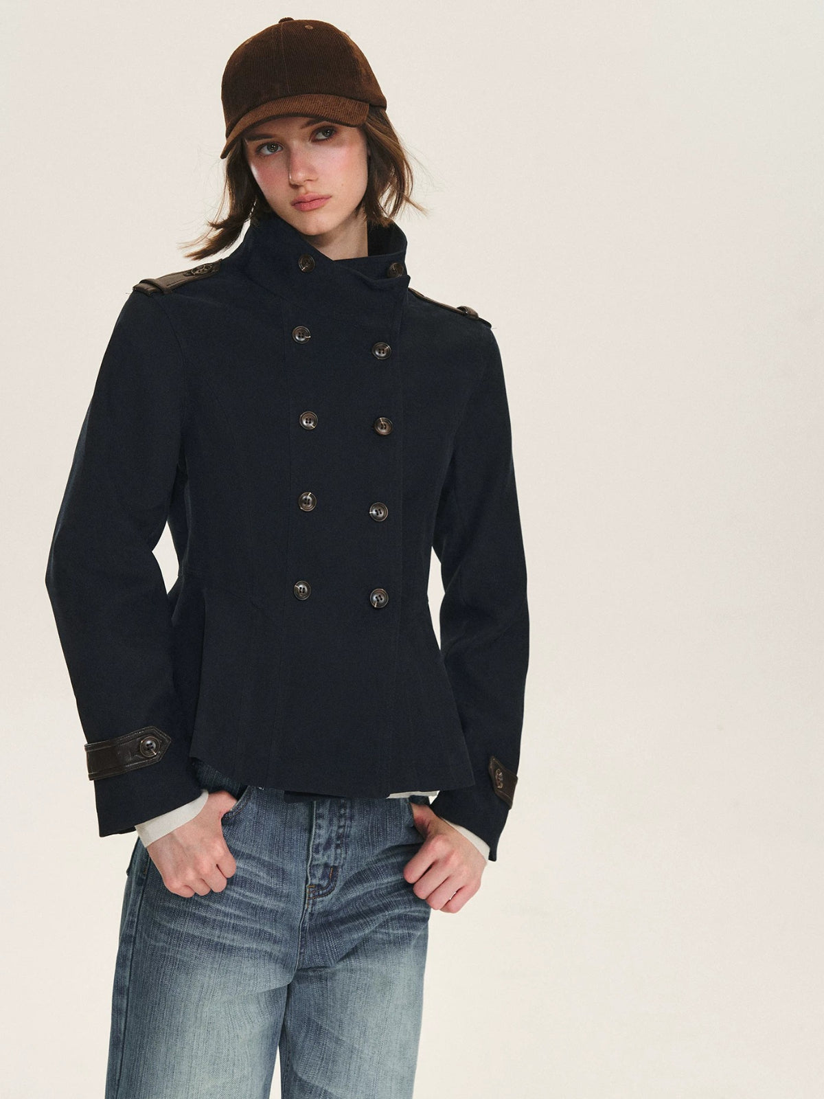 Vintage Double Breasted Suede Jacket
