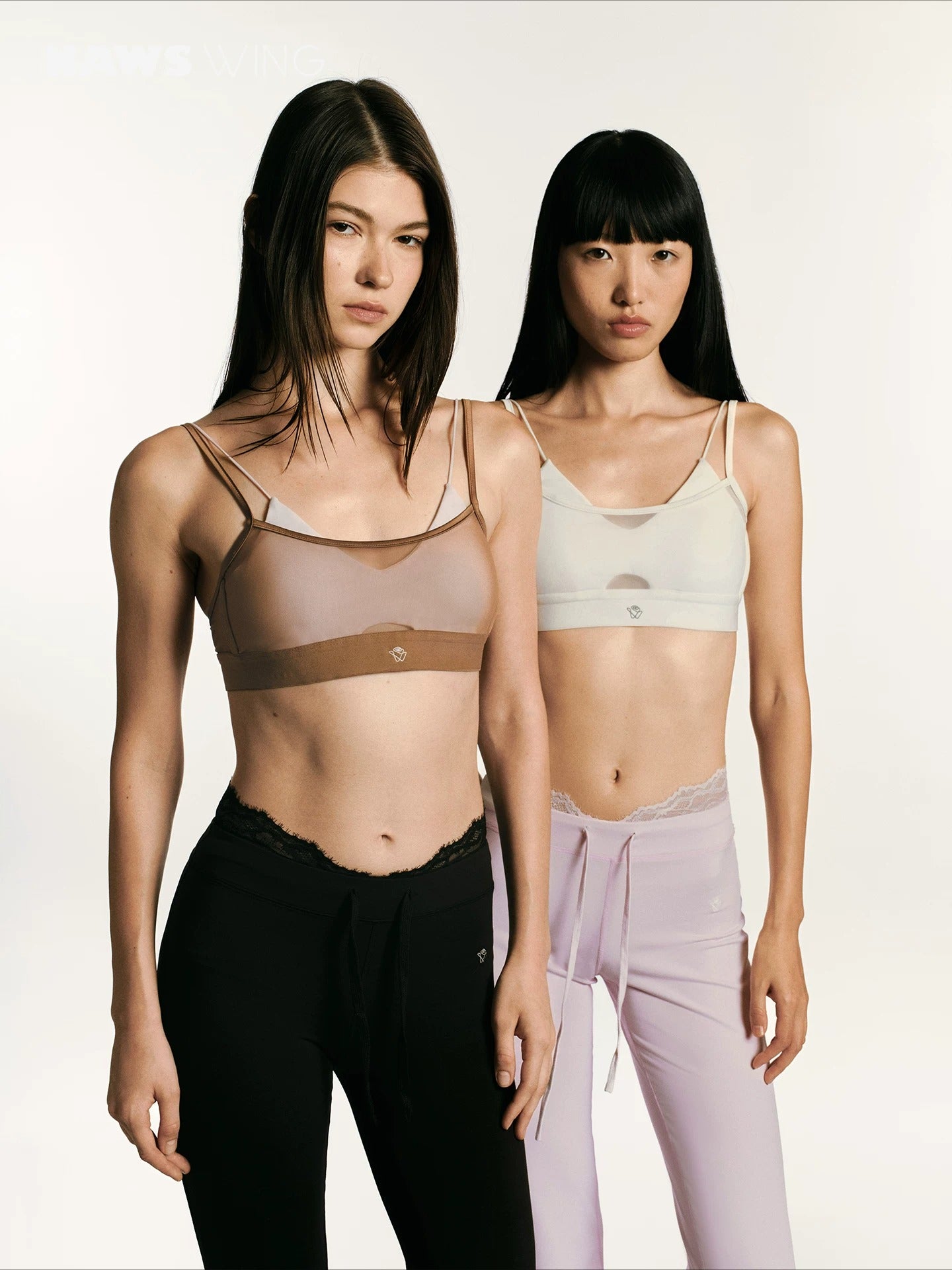 Mesh Cutout Layered Triangle Bra