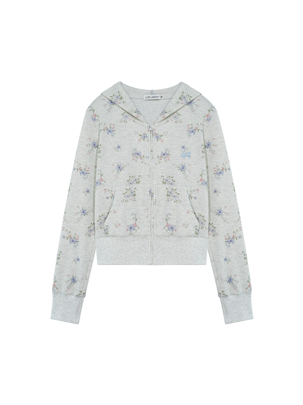Floral Waffle Hoodie & Pants Set
