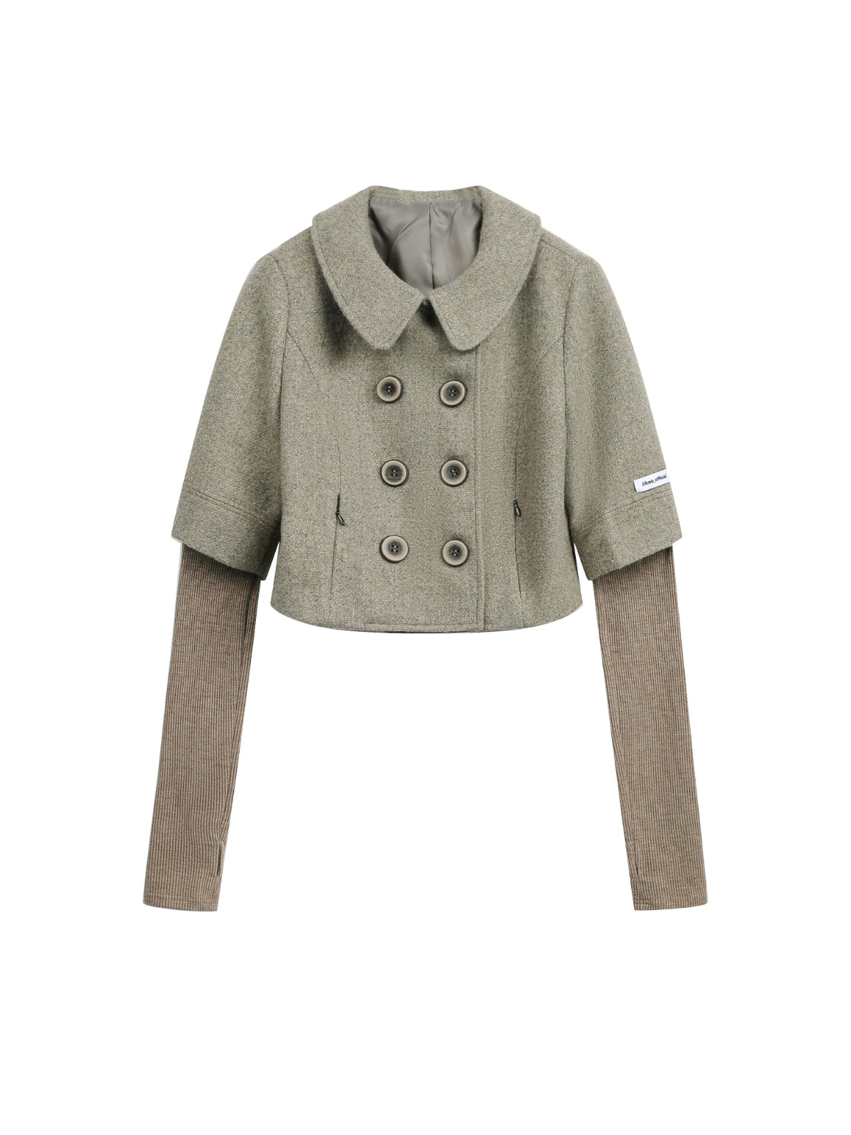 Vintage Double-Breasted Crop Jacket