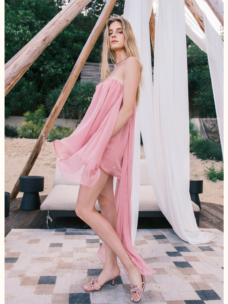 Chiffon Tube Top Dress