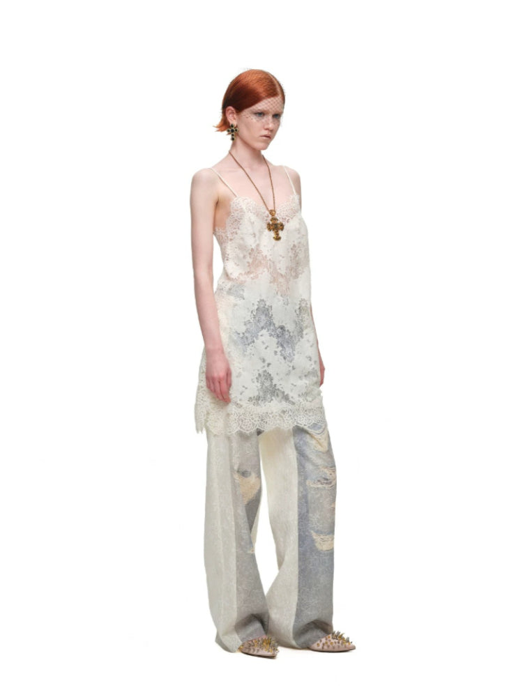 Lace V-neck Slip Dress