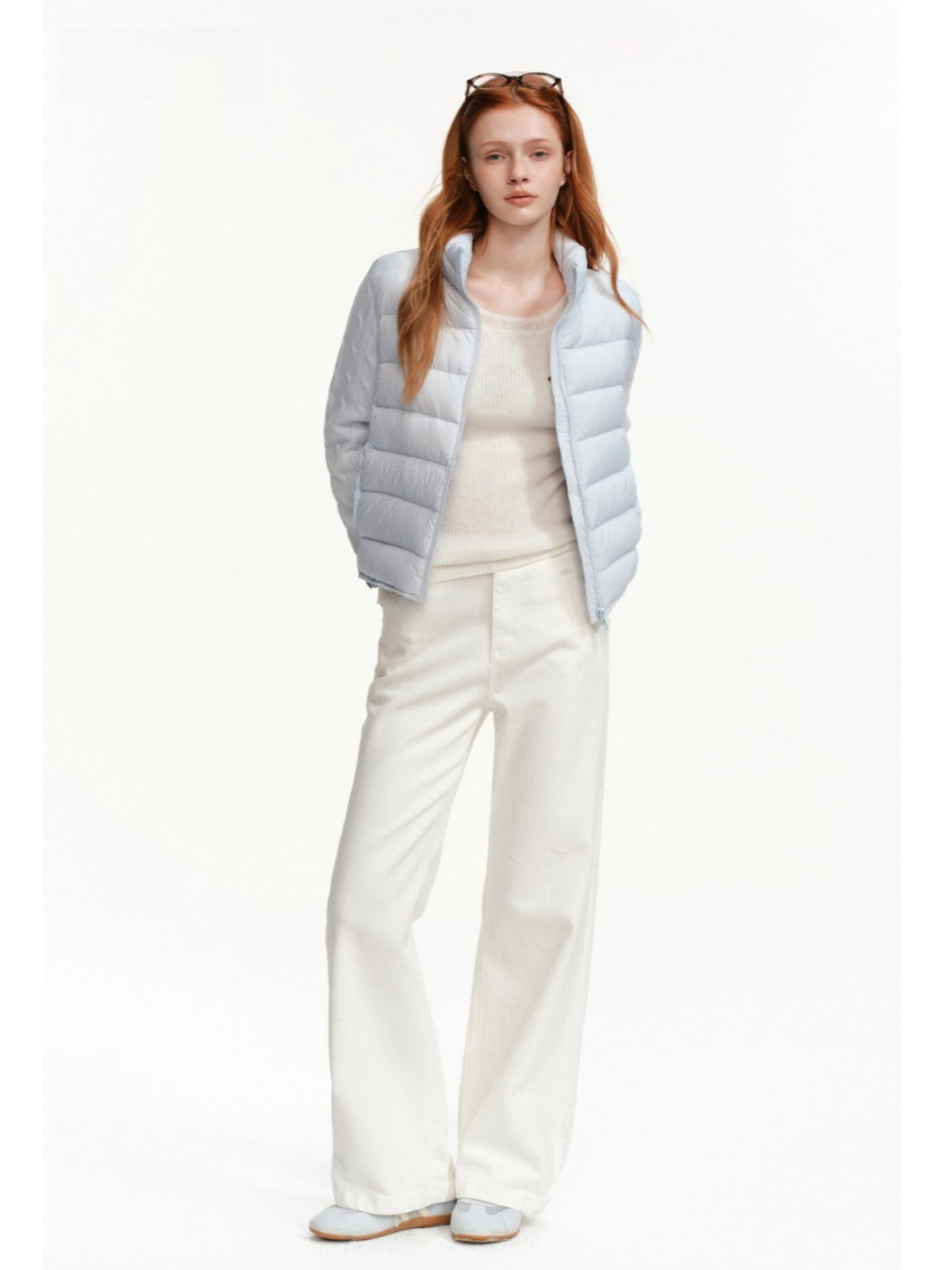 Cable Knit Panel Down Jacket