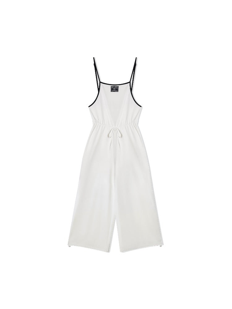 Drawstring Wide-Leg Jumpsuit