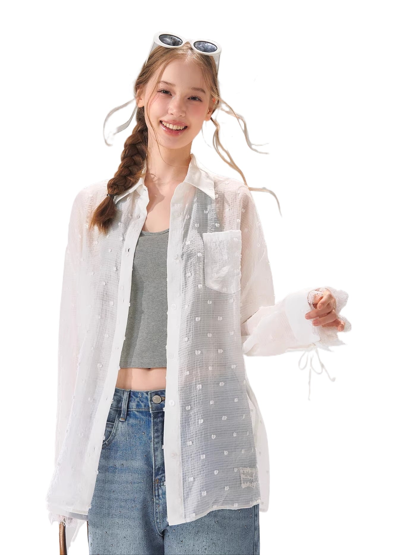 Polka Dot Lace Shirt